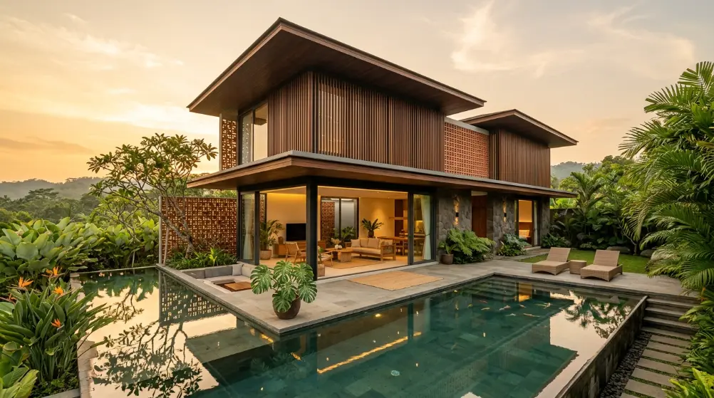 Konsep Arsitektur Rumah Modern Tropis: Mewah dan Sejuk Sehari-hari