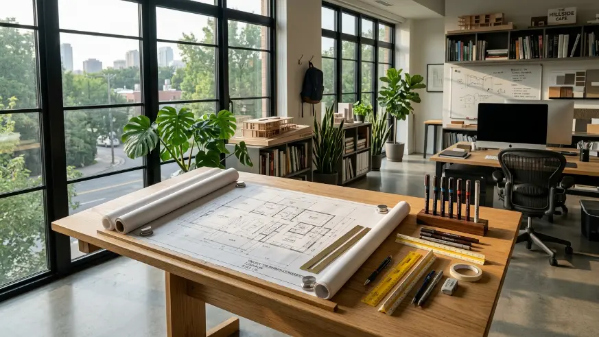 Studio Arsitektur dan Meja Konsep Desain - Jasa Arsitek Rumah